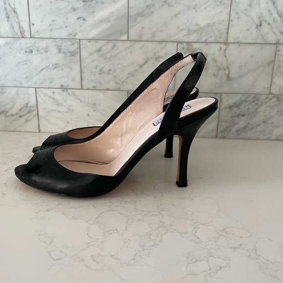 Isaac Misrahi Black leather heels, size 7 - Picture 5 of 7
